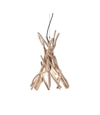 Ideal lux Driftwood SP1 Pendelleuchte mit E27 Fassung mit Naturästen