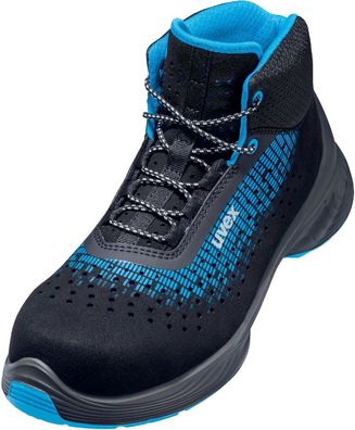 Uvex Sicherheitsschuh Stiefel 6831 Gel. Schwarz/Blau Pu