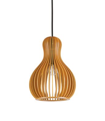 Ideal Lux CITRUS-3 SP1 moderne Holz-Pendelleuchte mit E27 Fassung Textilkabel/Bald