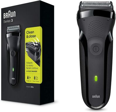 Braun Series 3 300 Elektrorasierer Rasierer kabellos Herren Männer schwarz