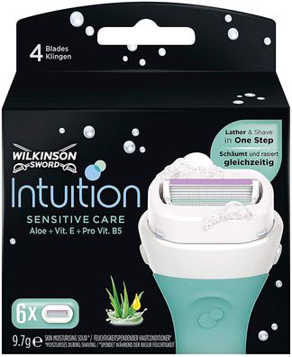 Wilkinson Sword Intuition Sensitive Care Rasierklingen Damen Rasierer 6er Pack