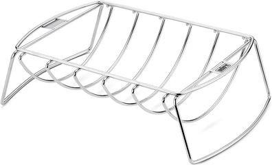 Weber 6469 Spare-Rib-Halter Bratenkorb Edelstahl Grill Rost Fleisch Zubehör