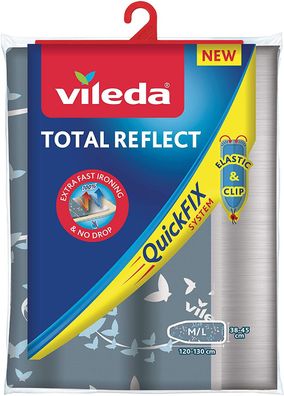 Vileda Total Reflect Bügeltischbezug Universale Paßform Bügelbrett 120-130 cm