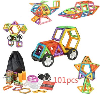 ELander Magnetische Bausteine Kinder 101tlg Magnetspielzeug 3D Pädagogische