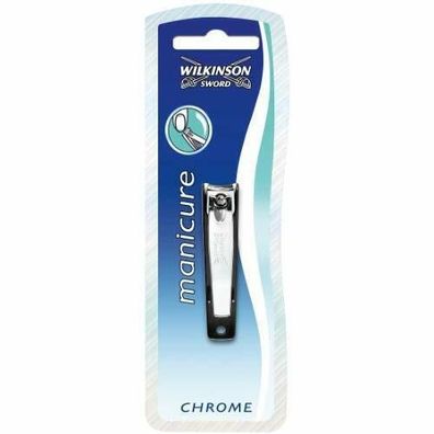 Wilkinson Sword Maniküre Nagelknipser Fingernägel Nagelfang Unisex Chrom Schwarz