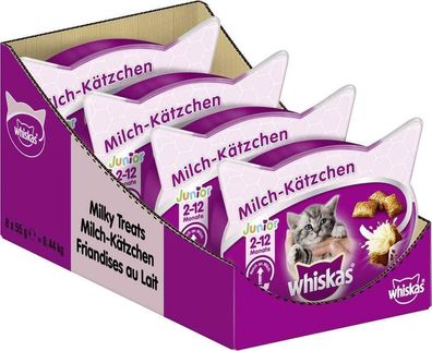 Whiskas Junior Milchkätzchen Katzensnacks Leckerli Junge Katzen 8 Pack 8 x 55 g