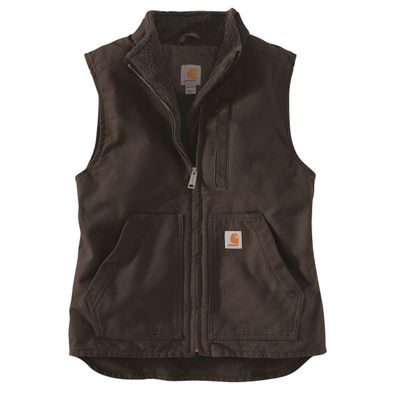 Carhartt Damen Weste Sherpa Lined Mock Neck Vest Dark Brown