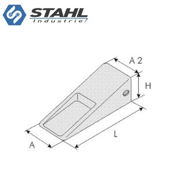 2er-pack Baggerzahn Laderzahn flach Cat-System J250 1U3252 Baggerlöffel