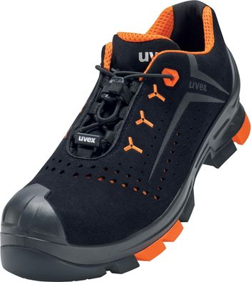 Uvex 2 Halbschuhe S1P 65012 Schwarz, Orange (65012)