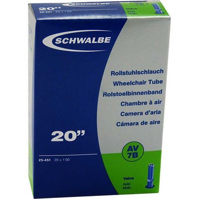 Schwalbe Schlauch 23-25/451 AV7B NR.7A- AV 20x 0.90-1.00 schwarz Fahrrad tube N