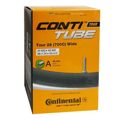 Continental Schlauch TOUR 28" wide 47-62/622 A40 schwarz Fahrrad Autoventil