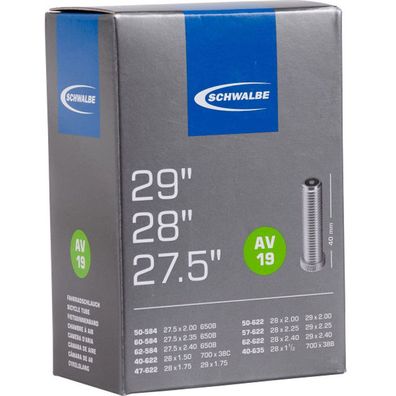 Schwalbe Schläuche MTB 29" 40/62-584/635 Autoventil 40mm Butyl AV19 220g Fahrrad