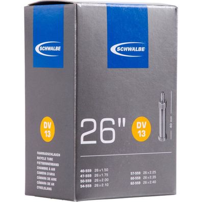 Schwalbe Schläuche MTB 26" 26" 40/62-559 Dunlopventil 40mm 190g Butyl DV13 190g