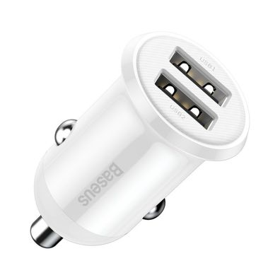 Baseus Grain Pro Autoladegerät 2x USB 4,8 A weiß (CCALLP-02)