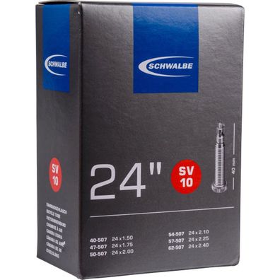 Schwalbe Schläuche 24" 40/62-507 Sclaverandventil 40mm Butyl SV10 165g Fahrrad