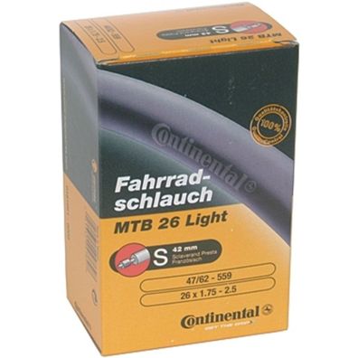 Continental Schlauch MTB Light 26 Zoll Sclaverandventil 42mm ca.120g 0181681 4