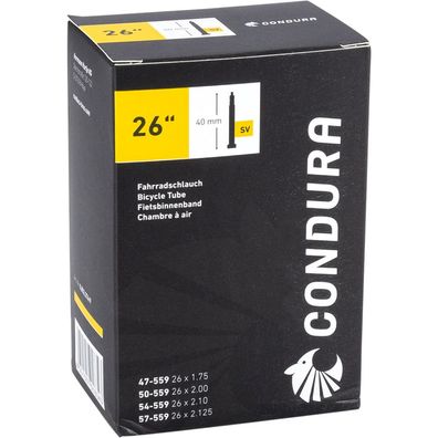 Condura Schlauch 26x1,75-1,9Zoll 47-559mm 26", Sclaverandventil (SV) 40mm