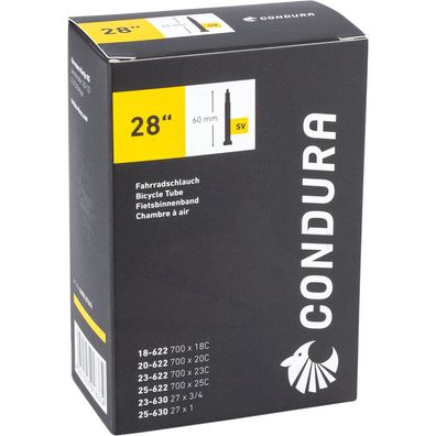Condura Schlauch 28Zoll 20-622mm 700x20C Rennrad 28", Sclaverandventil (SV) 60mm