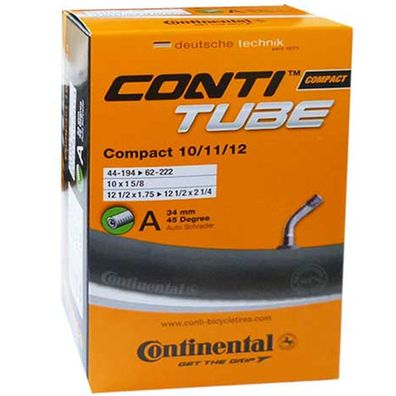 Continental Schlauch Compact 10"/11"/12" 44-62/194-222 A 45° schwarz Fahrrad