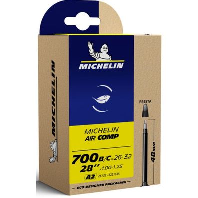 Michelin Schlauch A2 Aircomp 26/32x622/635 PR 48 28Zoll 26/32x622/635mm ca. 90g