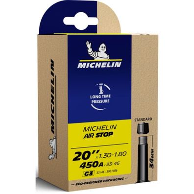 Michelin Schlauch G3 Airstop 33/46x390/406 ST 34 20Zoll 33/46x390/406mm ca. 151g