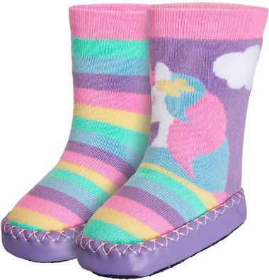 Playshoes Kinder Hüttenschuh Einhorn Multicolor