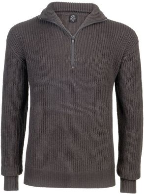 Brandit Hoody / Sweatshirt Marine Pullover Troyer in Anthracite