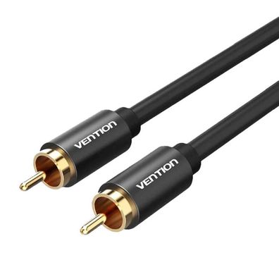 Audio-Kabel 1m Schwarz Metall aus PVC-Aluminiumlegierung