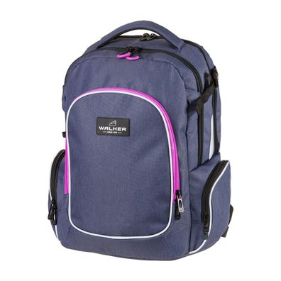 walker 42117-267 Schulrucksack Wizzard Campus Evo - blue ivy / pink