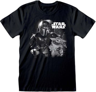 Star Wars Mandalorian - BW Photo T-Shirt Black