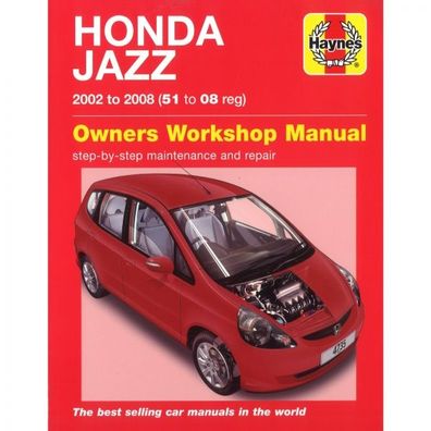 Honda Jazz 2002-2008 1246cc 1339cc Fließ-/Schrägheck Reparaturanleitung Haynes