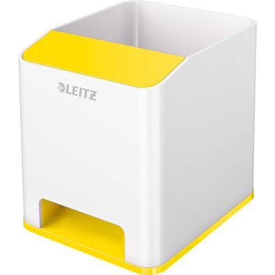 LEITZ 1265125 LEITZ Sound Stifteköcher WOW Duo Colour, 2 Fächer, gelb