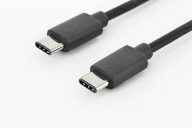 AK-300138-018-S USB Type-C Anschlusskabel, Typ C to C St/St, 1.8m, High-Speed, UL, sw