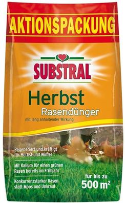 Substral Herbst Rasendünger, 12,5kg für 500qm, kaliumreicher