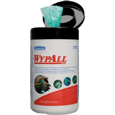 WYPALL Reinigungstuch 7772 Box 1-lagig 27x27cm grün 50 St./Pack