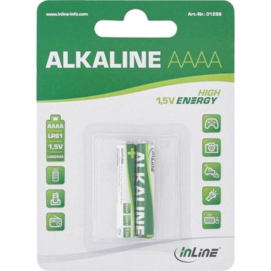 InLine® 01298 InLine® 2er Batterien AAAA, 1,5V Alkaline