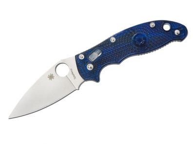 Spyderco Manix 2 Transluscent Handle Blue Plain