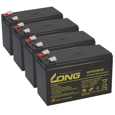 4x AGM-Akkus 12V 9Ah – passend für AEG Protect D 1500 (ältere D-Serie)
