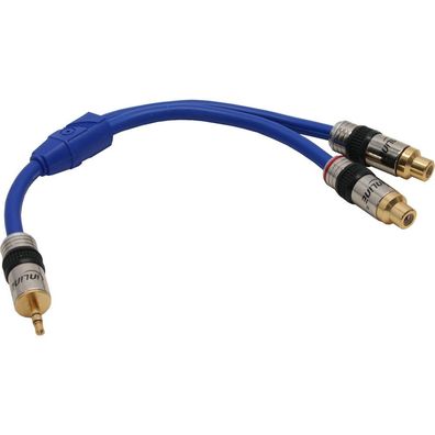 InLine® 89941P Cinch/Klinke Kabel, Premium, 2x Cinch Buchse an 3,5mm Klinke Stecke