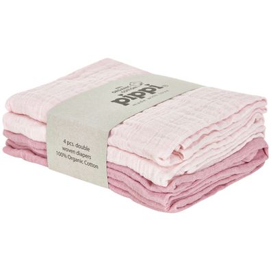 Pippi Baybwear Kinder Windeln Organic Cloth Muslin (4-Pack) 65x65 cm Shrinking Violet