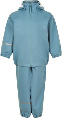 Celavi Kinder Regenset Basic Rainwear Set -Recycle Pu Smoke Blue