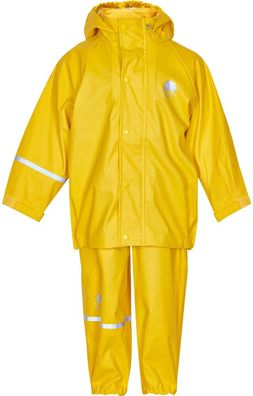 Celavi Kinder Regenset Basic Rainwear Set Solid PU Mineral Yellow