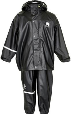 Celavi Kinder Regenset Basic Rainwear Set Solid PU Black