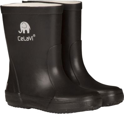 Celavi Kinder Gummistiefel Basic Wellies Solid Black