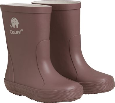 CeLaVi Kinder Gummistiefel Basic Wellies Solid Rose Brown