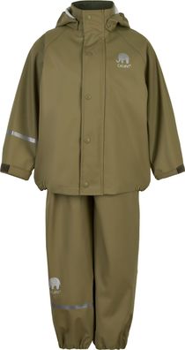 CeLaVi Kinder Regenset Basic Rainwear Set Solid PU Khaki