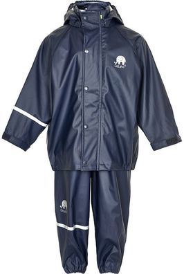 Celavi Kinder Regenset Basic Rainwear Set Solid PU Dark Navy