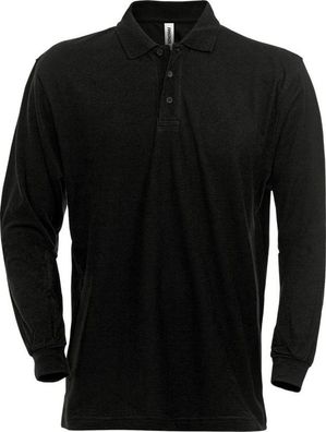 Fristads Acode Poloshirt Langarm 1722 PIQ Schwarz