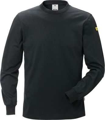 Fristads Longsleeve ESD T-Shirt Langarm 7082 XTM Schwarz