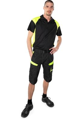 Fristads Stretch-Shorts 2562 STFP Schwarz/Gelb